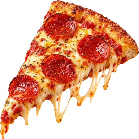 Fatia de pizza de pepperoni